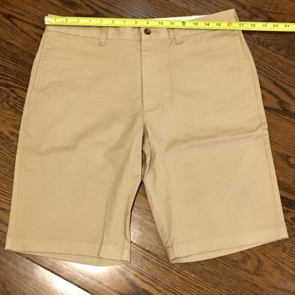 J. CREW Mercantile Flex Flat Front Khaki Shorts 32 - Picture 6 of 13